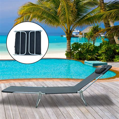 Salon Foldable Aluminium Outdoor Chaise Lounge 